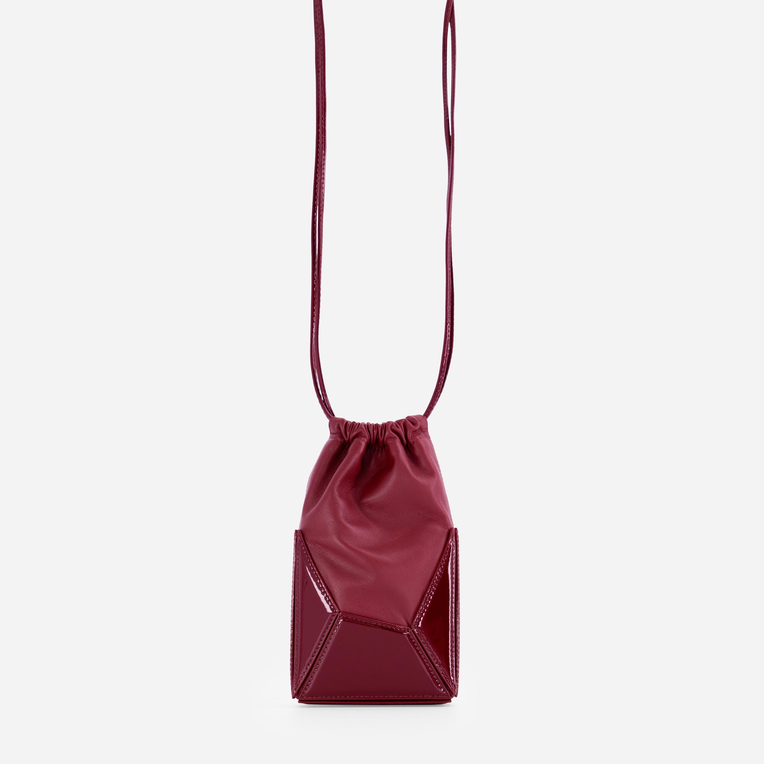 Naomi Phone Pouch - Patent Bordeaux