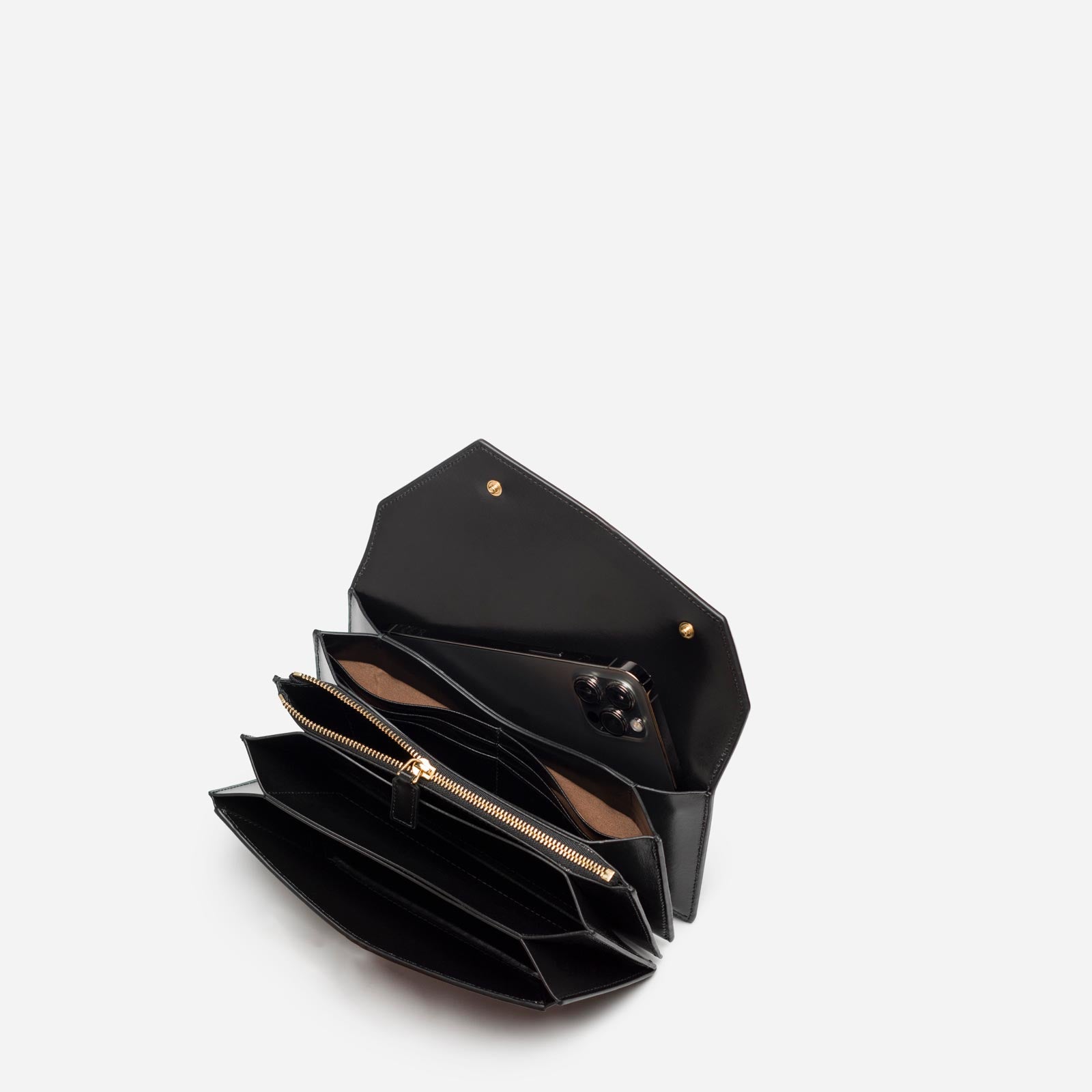 Naomi Long Purse - Carbon